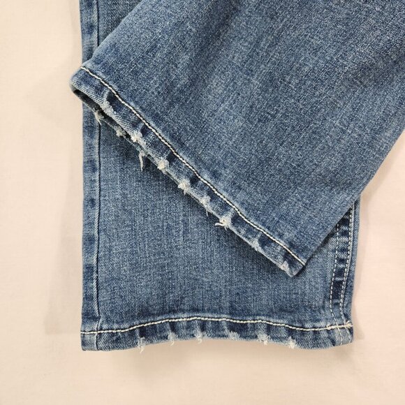 TK Axel Slim Boot Denim Jeans Men's 34x32 Distressed Classic Work Flap Pockets - Picture 7 of 10